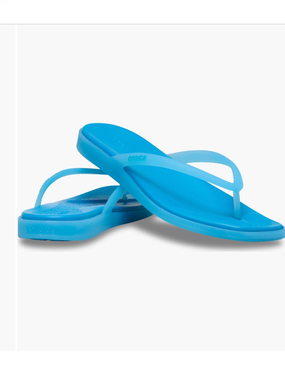 NWOT CROCS Miami Frosted Flip Flop in Tinted Glass Blue- W11